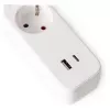 ENTAC toiteplokk 4-kohaline 1x USB-A ja 1x USB-C, 1,5 m valge