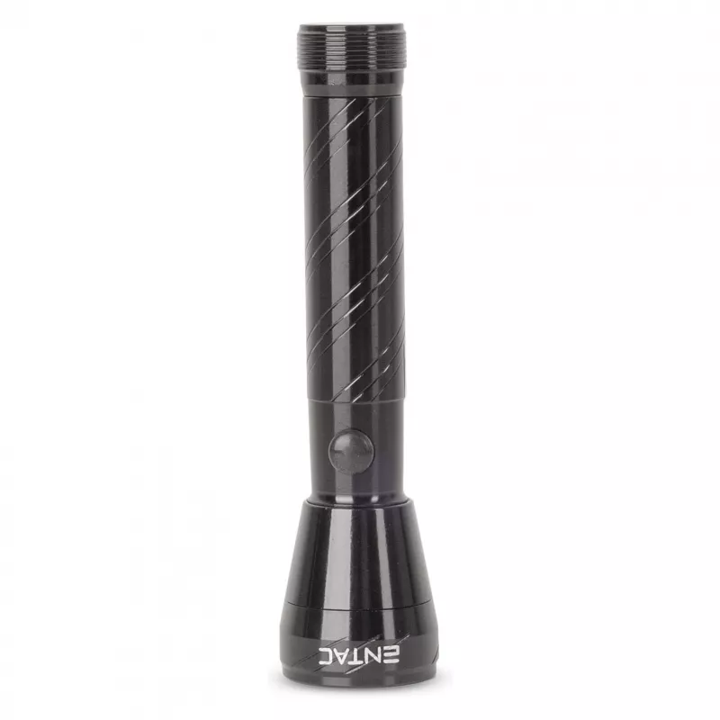 ENTAC 1W LED Taskulamp Alumiinium Must AA Aku