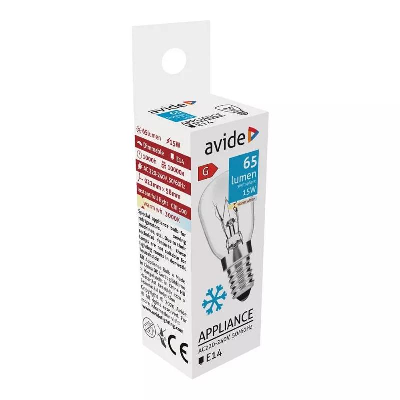 Avide Halogeenlamp 65lm 15W E14 Soe Valge 3000K C35 Küünal