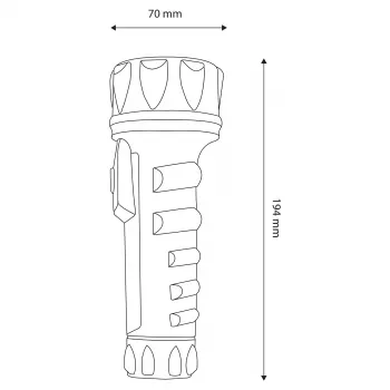 ENTAC EFL-2D-PL Taskulamp 2D Plastik Must