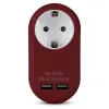 ENTAC seinakontaktiadapter 2x USB-A Burgundia