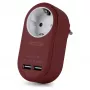 ENTAC seinakontaktiadapter 2x USB-A Burgundia