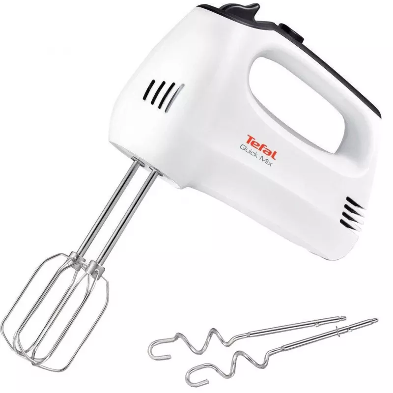 TEFAL HT3101 QuickMix Käsimikser, 300 W, 5 kiirust, turbo, valge