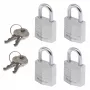 Master Lock 9120EURQNOPCC Lamineeritud terasest tabalukk 4-pakk ühe võtmega 20 mm korpuse laius
