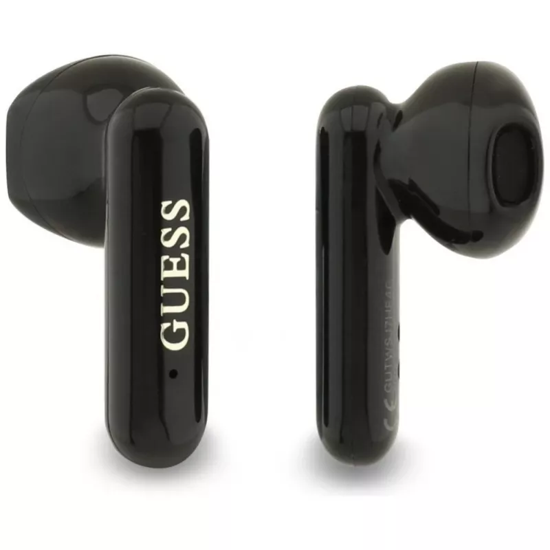 Guess 4G Metal Logo True Wireless Stereo Bluetooth Earbuds with Charging Case (Black)
