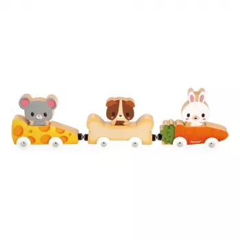 Janod Farma Magnetic Wooden Vehicles with Farm Animals