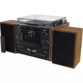 Soundmaster MCD5600BR Stereosüsteem plaadimängija, DAB+, FM, Bluetooth, CD, kasseti, USB, 2 x 5 W, pruun