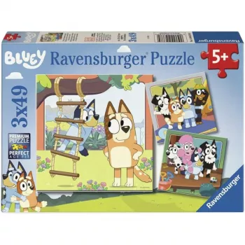 RAVENSBURGER Lastepuzzle Bluey – Loo mälestusi (3 x 49 tükki)