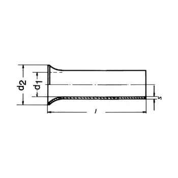 Klauke 71S6V kahesooneline hülss, isoleeritud, 2 x 0,5 mm², 6 mm krimplen, valge