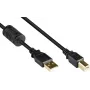GoodConnections USB 2.0 kaabel USB Type A – USB Type B ferriitsüdamiku ja kullatud pistikutega, must, 5 m (GC-M0083)