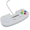 Retro Games The Gamepad White - Juhtmega USB mängupult arvutile, Macile, ZX Spectrumile, THEC64-le, THEA500 Mini-le - Digitaalne D-Pad, 10 nuppu, 1,8 m kaabel
