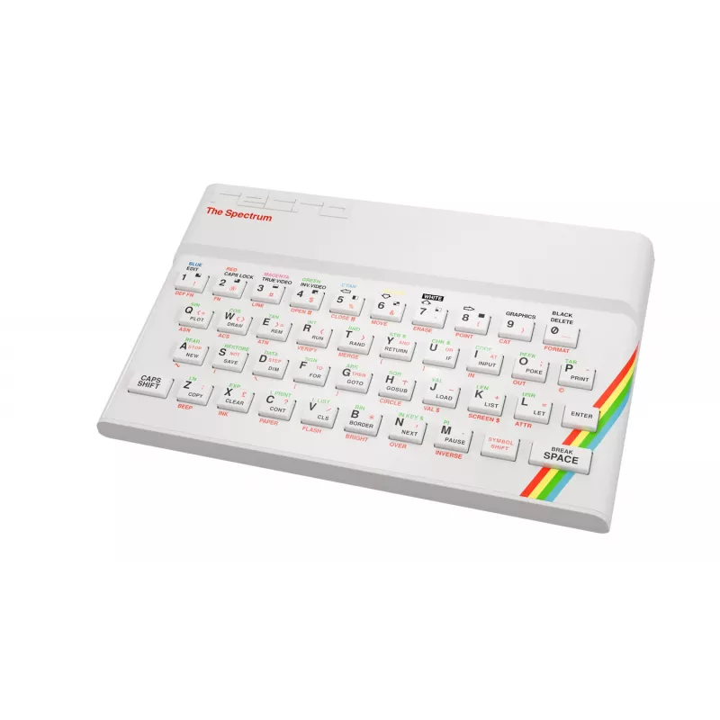 Retro Games The Spectrum White Edition - ZX Spectrum HD konsool juhtkangiga ja 40+ eellaaditud mänguga