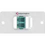Kindermann Konnect alu 50 Blank Module - Snap-In Faceplate, Anodized Aluminum, Silver