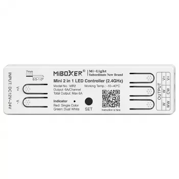 Miboxer MR2 LED-kontroller Mini 2in1 Ühevärviline/Kahevalge 2.4GHz RF