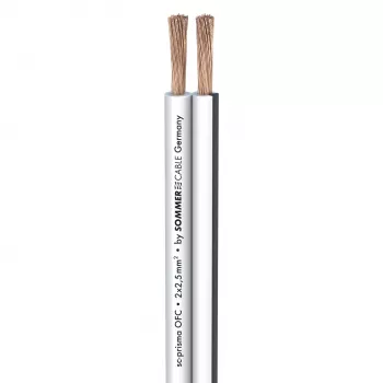 Sommer Cable SC-Prisma kõlarikaabel, 2 x 2,50 mm², PVC 9,1 x 4,3 mm, valge (401-0250-WS)