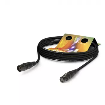 Sommer Cable Binary 434 DMX512-kaabel, 4 x 0,34 mm², XLR 5-kontaktiline pistik – XLR 5-kontaktiline pesa, HICON, must, 2,5 m (B4GSU0250-SW)