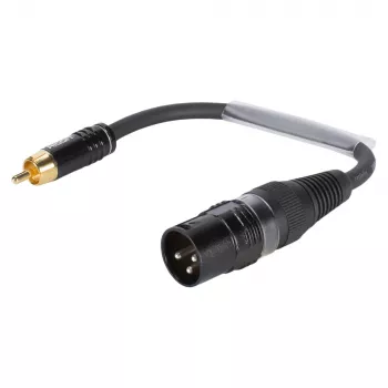 Sommer Cable adapterkaabel, RCA-pistik – XLR 3-kontaktiline pistik, must, 0,15 m (TRH7U0015-SW)