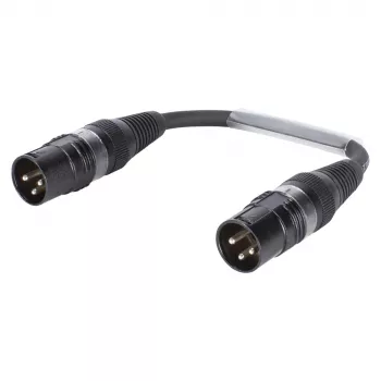 Sommer Cable adapterkaabel, XLR 3-kontaktiline pistik – XLR 3-kontaktiline pistik, HICON, must, 0,15 m (SGHWU0015-SW)