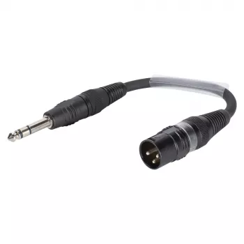 Sommer Cable adapterkaabel, 6,3 mm stereopistik – XLR 3-kontaktiline pistik, must, 0,15 m (SGFDU0015-SW)