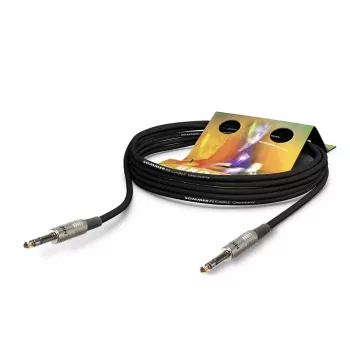 Sommer Cable Stage 22 Highflex patch- / insert-kaabel, 2 x 0,22 mm², 6,3 mm stereopistik – 6,3 mm stereopistik, HICON, must, 5 m (SG2S-0500-SW)