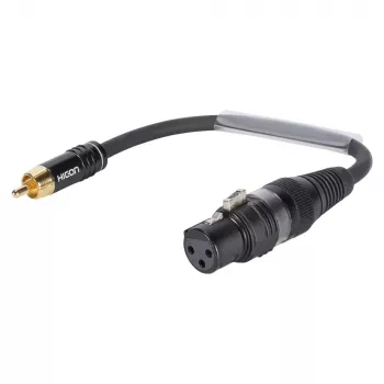 Sommer Cable adapterkaabel, RCA-pistik – XLR 3-kontaktiline pesa, must, 0,15 m (TRH8U0015-SW)