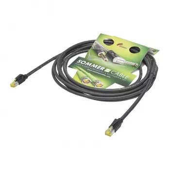 Sommer Cable SC-Mercator CAT.7 PUR võrgukaabel, 8 x 0,14 mm², RJ45 – RJ45, HIROSE, must, 5 m (P7HS-0500-SW)