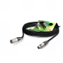 Sommer Cable SC-Primus mikrofonikaabel, 2 x 0,50 mm², XLR 3-kontaktiline pesa – XLR 3-kontaktiline pistik, NEUTRIK, must, 15 m (PRMFU1500-SW)