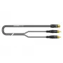 Sommer Cable SC-Onyx 2008 heli adapterkaabel, 2 x 1 x 0,08 mm², 2x RCA-pistik – 3,5 mm stereopesa, HICON, must, 5 m (O84W-0500-SW)