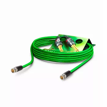 Sommer Cable SC-Slimline (RCB) 75 Ω videoühenduskaabel, BNC-pistik – BNC-pistik, NEUTRIK, roheline, 0,6 m (SNGR-0060-GN-SW)