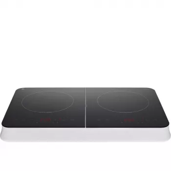 MEDION LIFE Double Induction Cooktop MD18493 (Must, 3500 W, 2x 20 cm)
