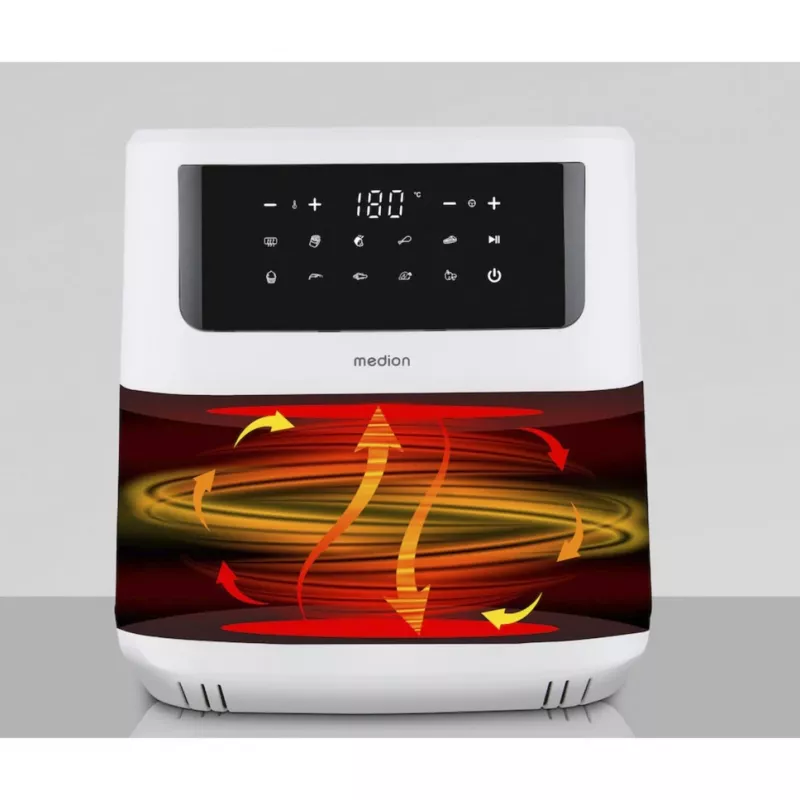 MEDION Air Fryer Life MD 11750 P10 XL (Mattvalge, 2150 W, 6.8 L korv)