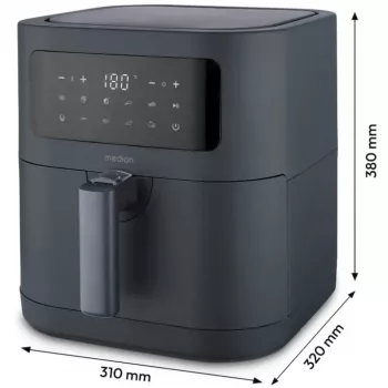 MEDION Life MD 11740 E40 XL Air Fryer, Grey, 2150 W, 5.2 L Basket