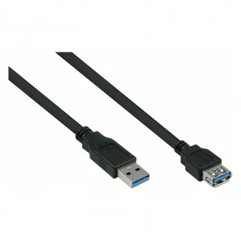 KABELMEISTER USB 3.0 pikenduskaabel, tüüp A isane emasele, 0,5 m, must