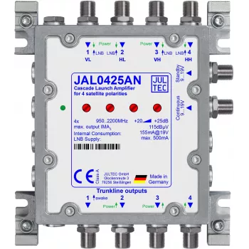 JULTEC JAL0425AN SAT Cascade Booster Amplifier with Power Supply