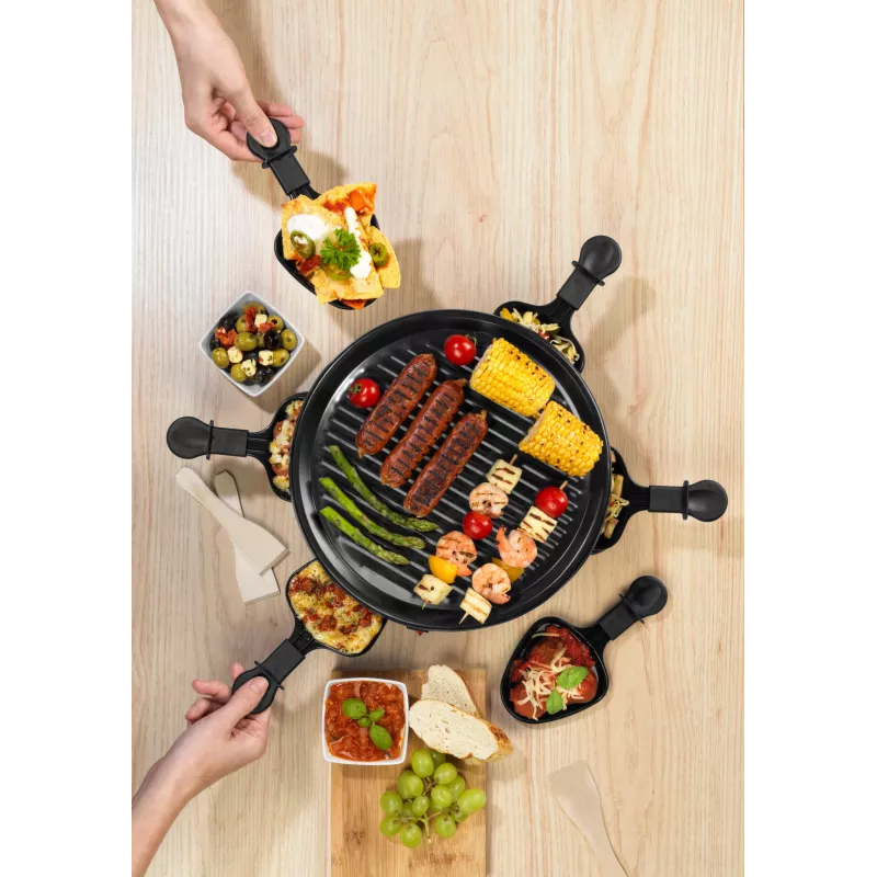 Giles & Posner EK4511GV2VDE Laua Raclette Grill 1200 W 8 inimesele Must/Hõbe