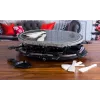 Giles & Posner EK1872GV2VDE Lauapealne Kiviga Raclette Grill - 1200W, 8-le inimesele, Must/Hall