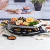 Giles & Posner EK1872GV2VDE Lauapealne Kiviga Raclette Grill - 1200W, 8-le inimesele, Must/Hall