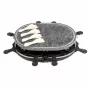 Giles & Posner EK1872GV2VDE Lauapealne Kiviga Raclette Grill - 1200W, 8-le inimesele, Must/Hall