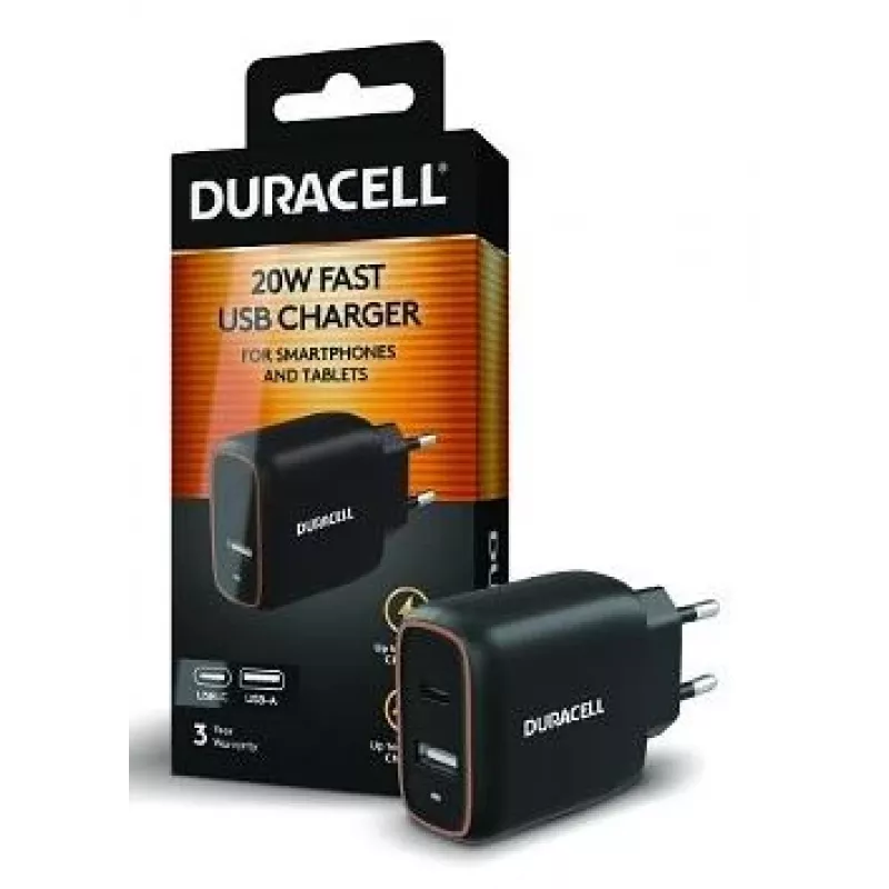 Duracell 20W 1C+1A USB laadija
