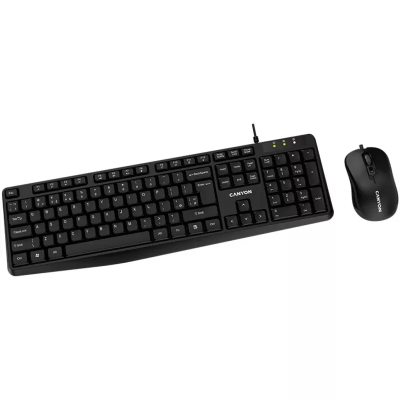 CANYON SET-1 EN Wired Keyboard and Mouse Combo Black