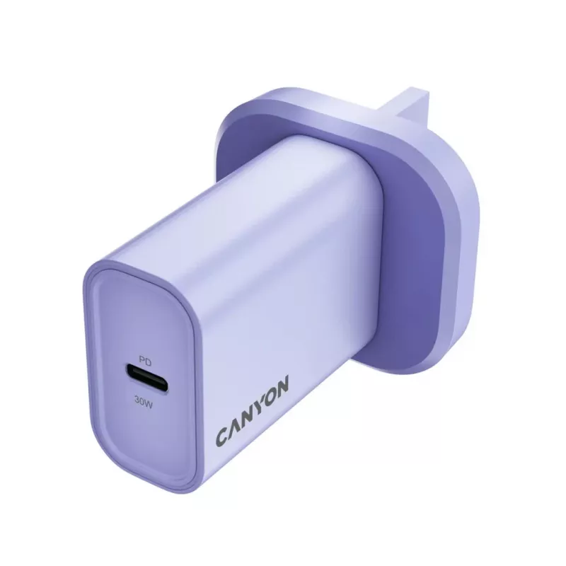 CANYON OnCharge 30CL Max Power 30W 1xPD UK seinadapter lilla