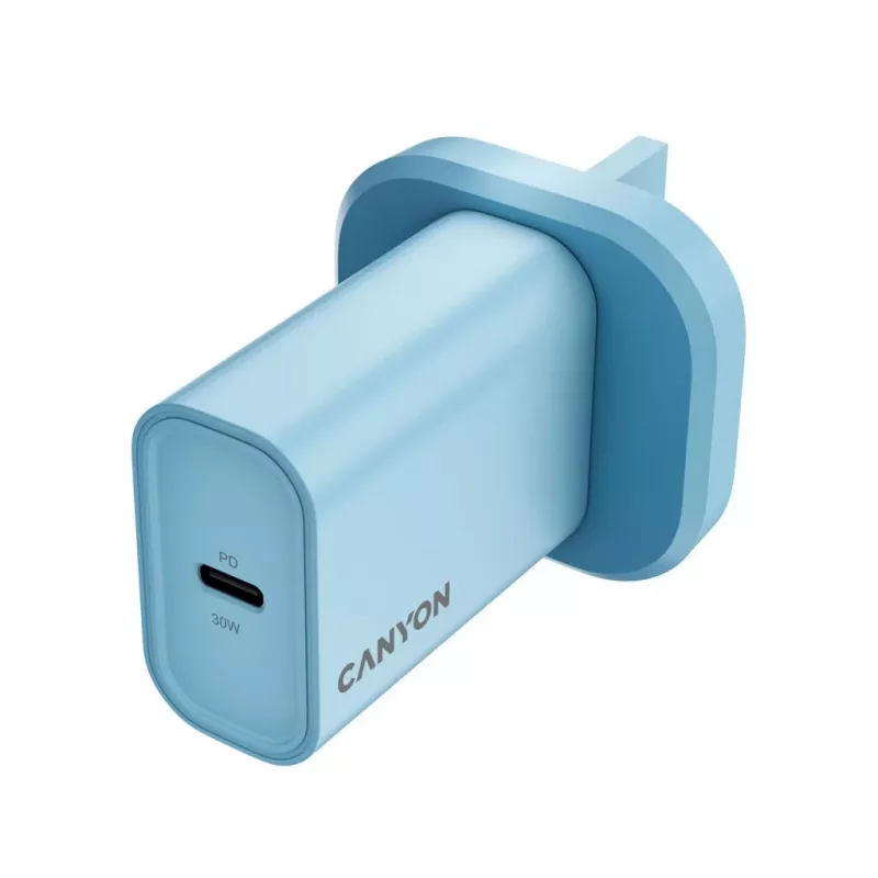 CANYON OnCharge 30CL Max Power 30W 1xPD UK Light Blue Wall Charger