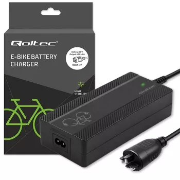 Qoltec Fast Charger for Electric Bicycle Scooter 36V | 42V | 4A | Bosch Plug + Power Cable