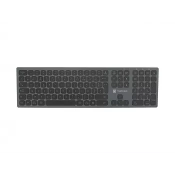 NATEC NKL-1976 Dolphin FR juhtmeta Bluetooth 5.0 + 2,4 GHz X-Scissors alumiiniumist õhuke klaviatuur - prantsuse AZERTY paigutus - Space Grey