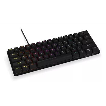 KRUX Qara 60% Mechanical Keyboard Gateron Yellow RGB USB-C Black
