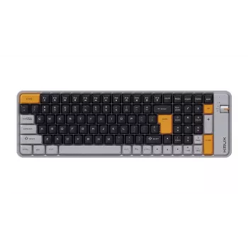 KRUX Zyro 96% mehaaniline klaviatuur Gateron Yellow PRO RGB Tri-Mode Must