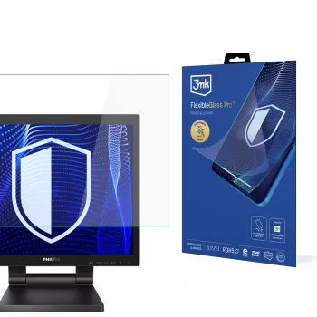 3MK PROTECTION FlexibleGlass Pro Ekraanikaitse Philips 172B9TL Monitorile (17 tolli, 5:4, Hübriidklaas, 7H Kõvadus, 0,3 mm, Läbipaistev)