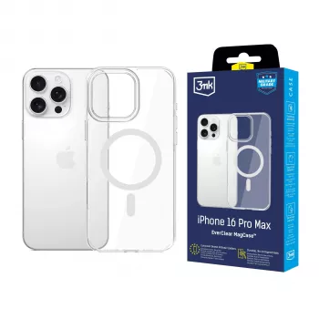 3MK EverClear MagCase Tagakaas Apple iPhone 16 Pro Max jaoks - Läbipaistev