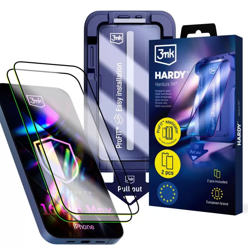 3MK PROTECTION Apple iPhone 16 Pro Max - 3mk Hardy Hardura 9H karastatud klaasist ekraanikaitse