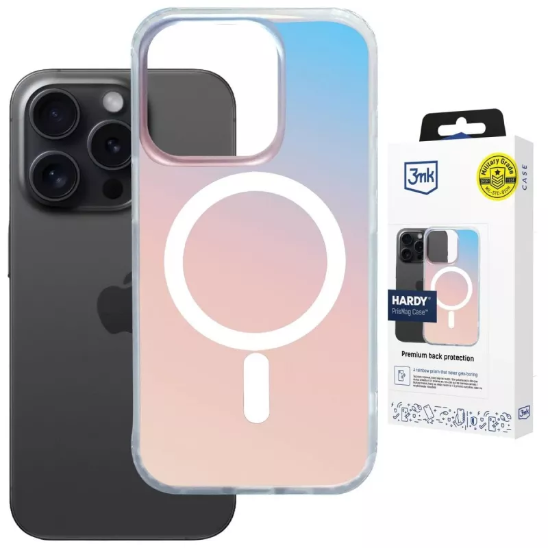 3MK PROTECTION Apple iPhone 15 Pro - 3mk Hardy PrisMag Case Black